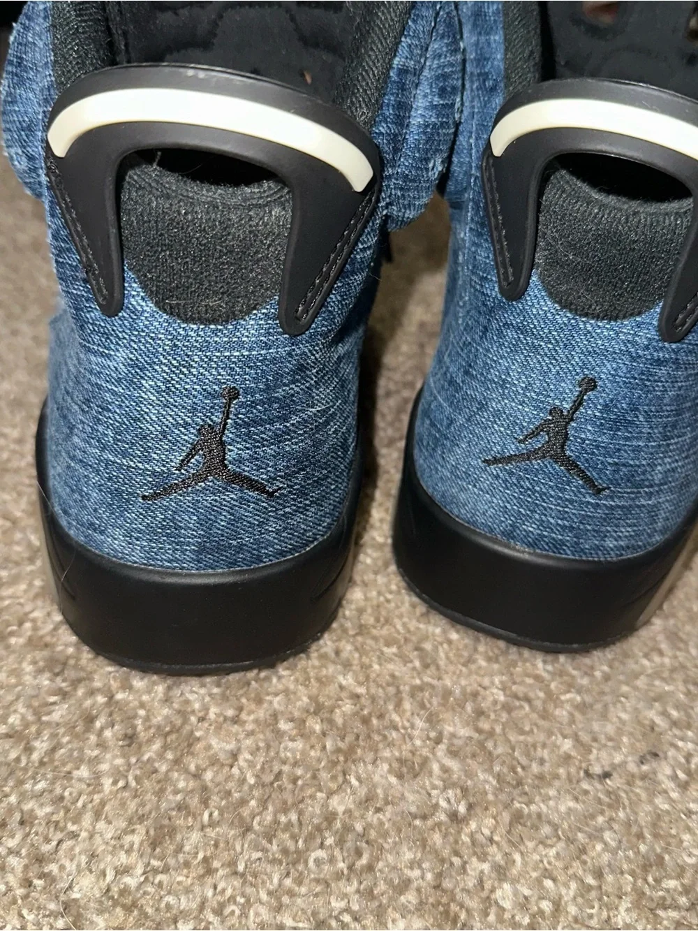 Air Jordan 6 Washed Denim Sneakers- Used 2019 Discontinued